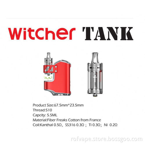 E-Cigarette Manufacturer All-in-One Box Mod Kit 75W Witcher Vcp Cnc 1590G 75W Box Mod